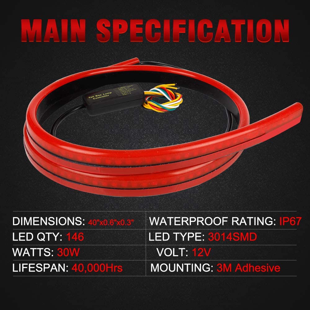 LED Spoiler - Universal Rear Lip Kit